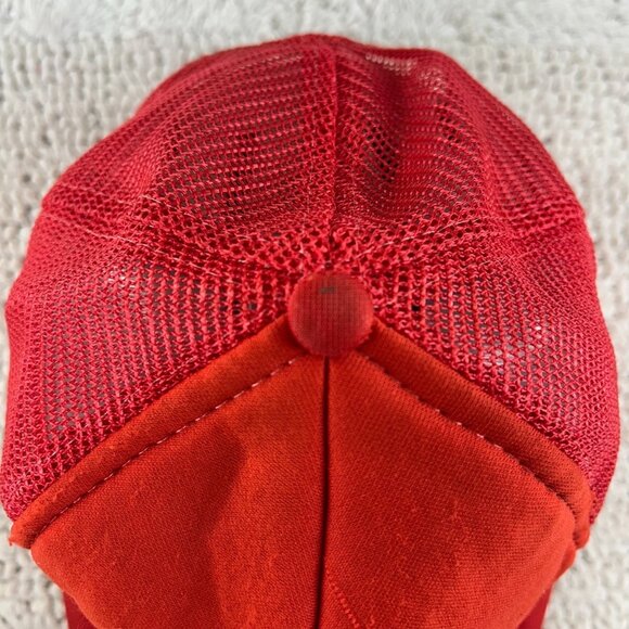 Vintage Budweiser Beer Mesh Snapback Trucker Rope Hat OSFA King Of Beers Cap Red - Picture 10 of 11